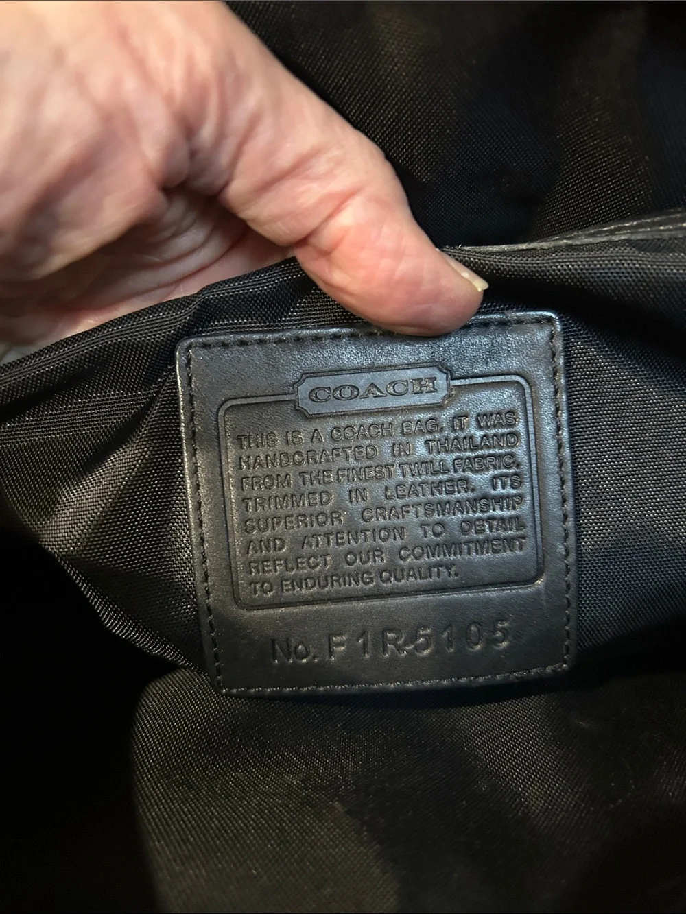 Coach Black leather & nylon briefcase messenger bag laptop travel briefcase